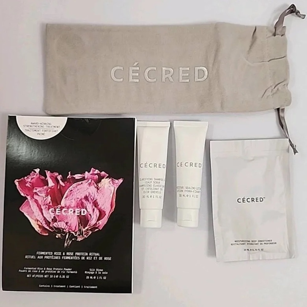Cecred By Beyonce Hair Care Deluxe Sample / Travel Set With Bag